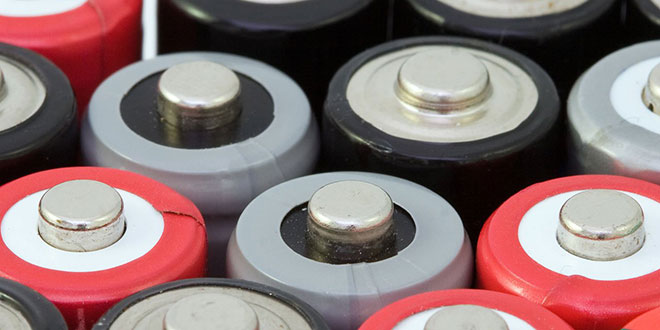 A close up of a group of batteries.